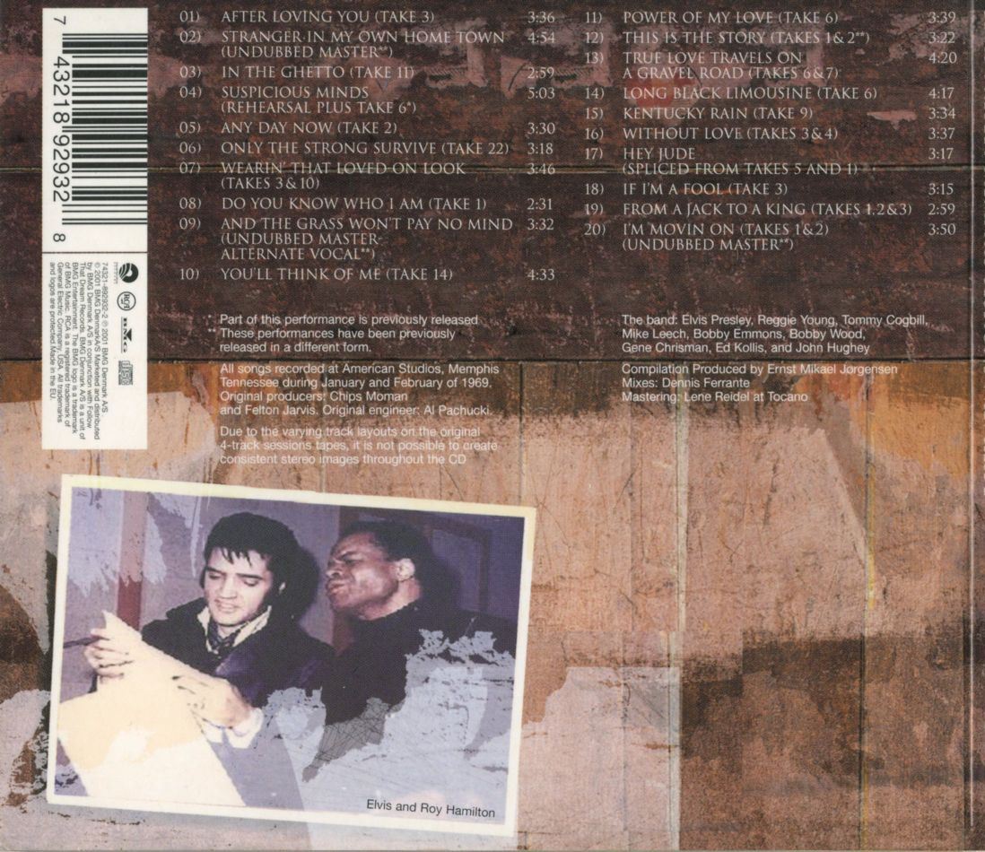 Elvis Presley  Memphis Sessions : Back